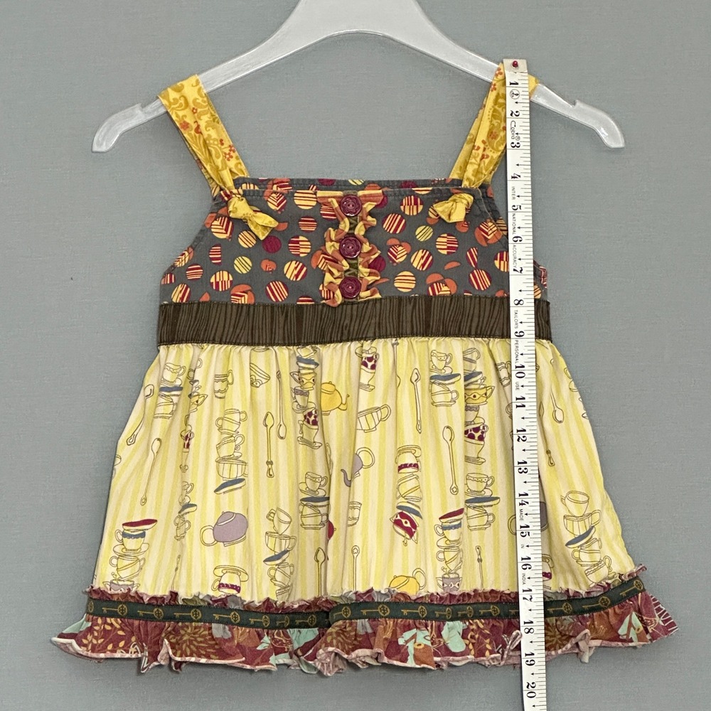 Matilda Jane Character Counts Girls Dress Size 6 Teacup Print A line Sundress - Picture 5 of 11